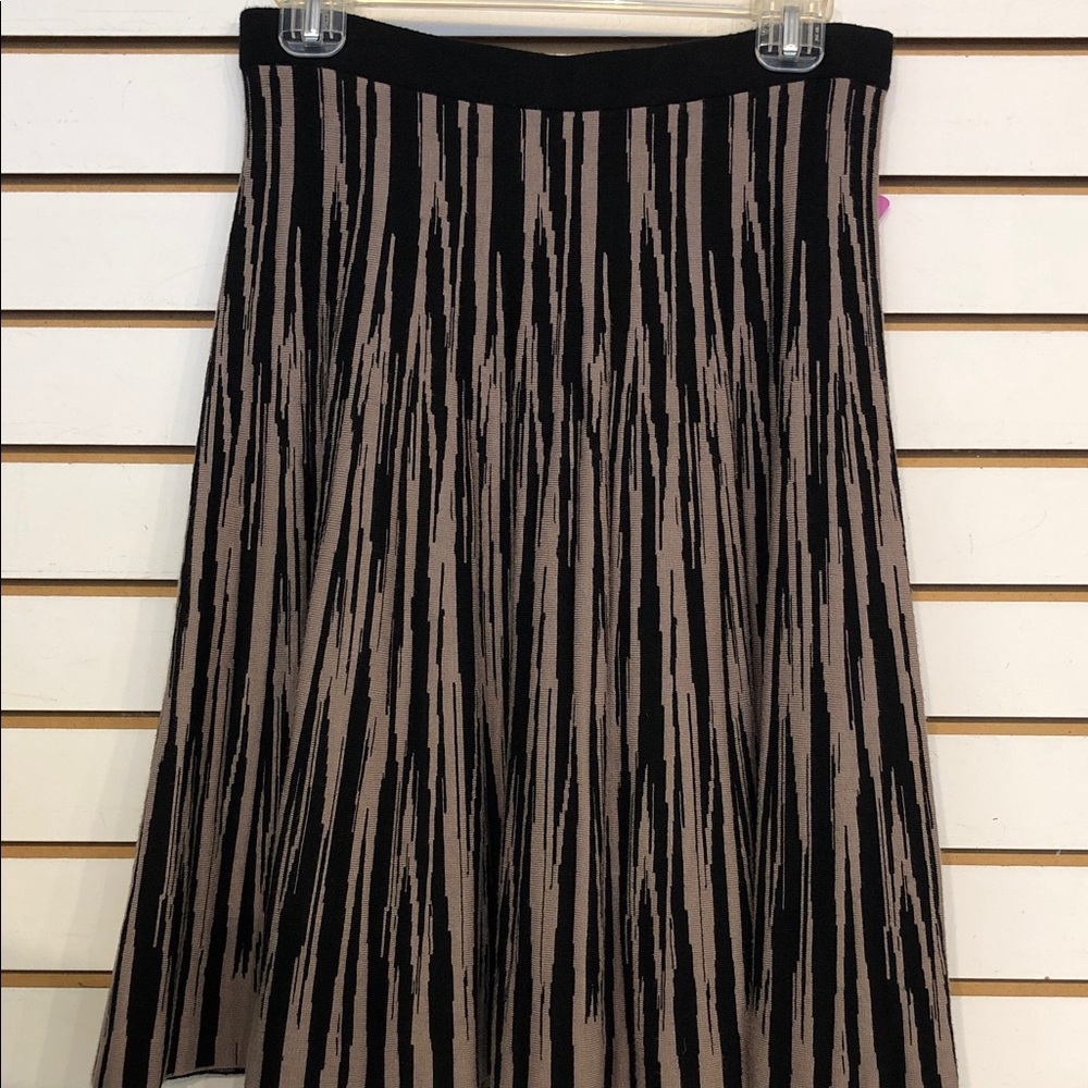 Grace Elements Black and Tan A-Line Skirt
